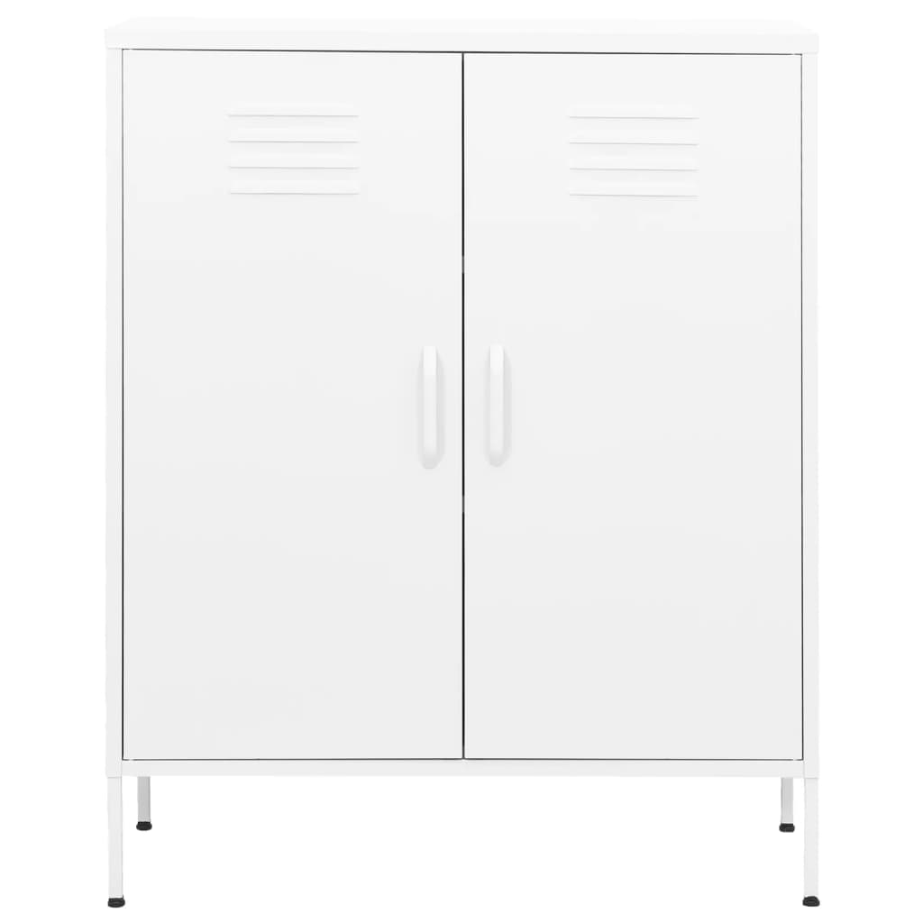 vidaXL Storage Cabinet White 80x35x101.5 cm Steel