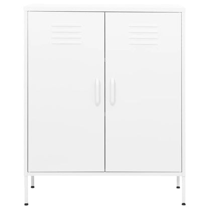 vidaXL Storage Cabinet White 80x35x101.5 cm Steel