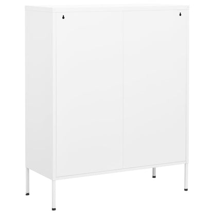 vidaXL Storage Cabinet White 80x35x101.5 cm Steel