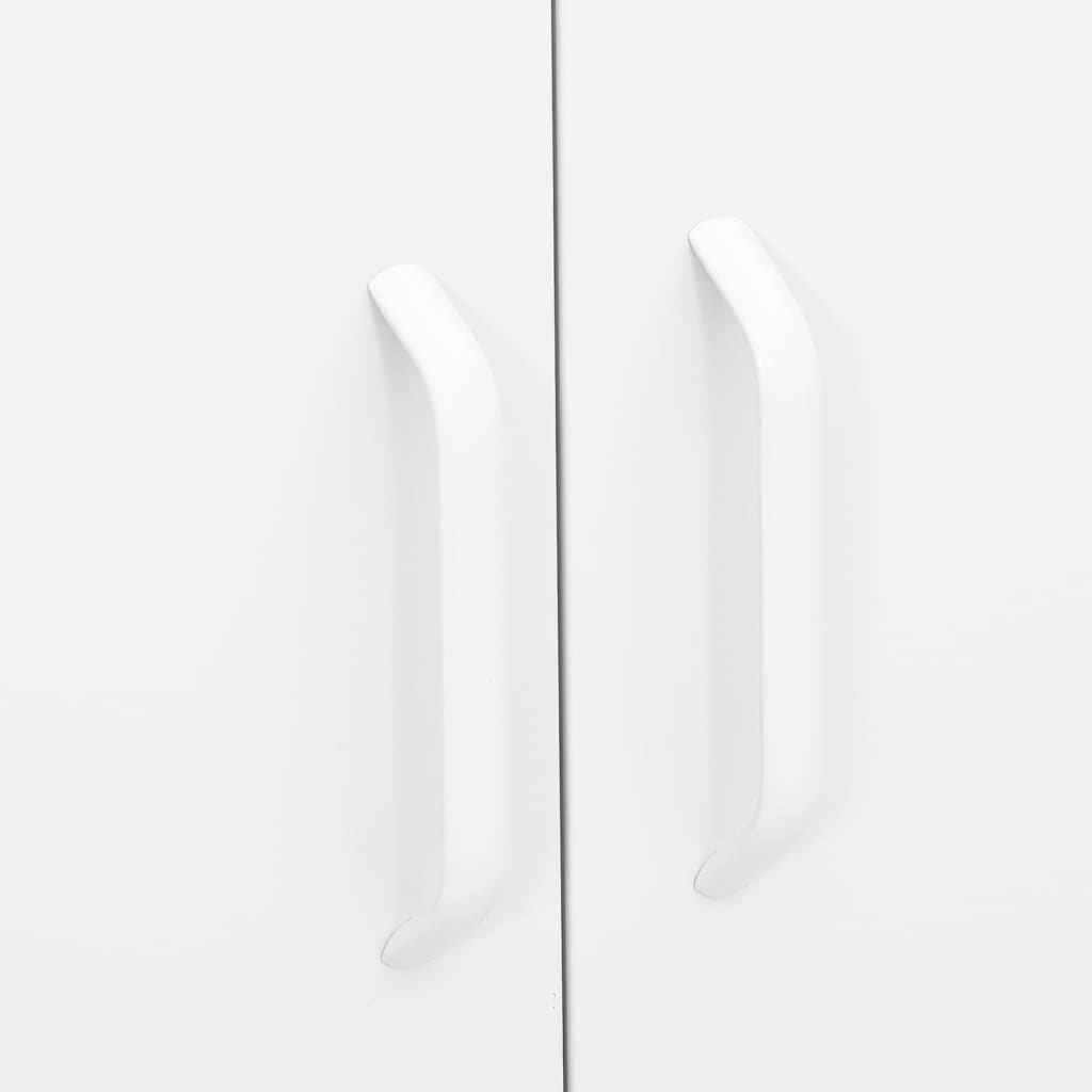 vidaXL Storage Cabinet White 80x35x101.5 cm Steel