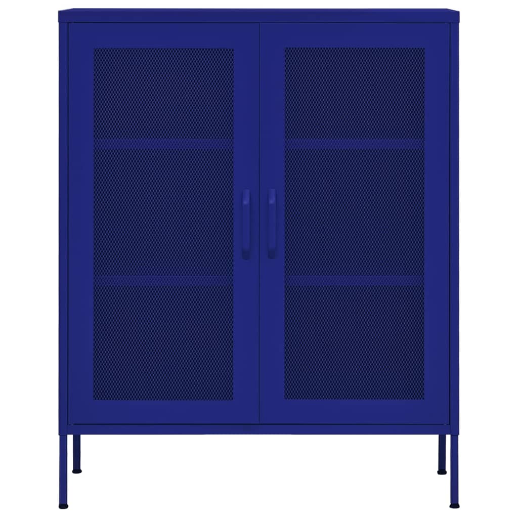 vidaXL Storage Cabinet Navy Blue 80x35x101.5 cm Steel