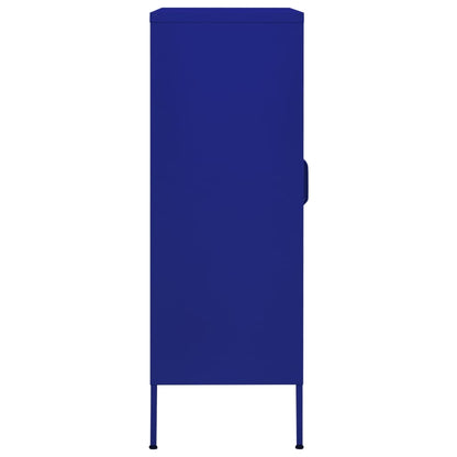 vidaXL Storage Cabinet Navy Blue 80x35x101.5 cm Steel