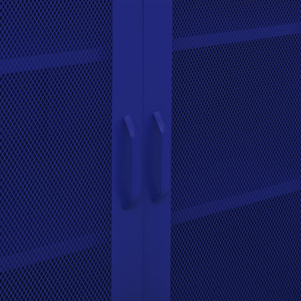 vidaXL Storage Cabinet Navy Blue 80x35x101.5 cm Steel