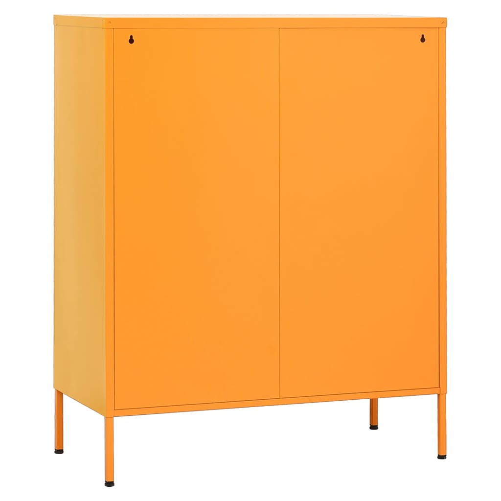 vidaXL Storage Cabinet Mustard Yellow 80x35x101.5 cm Steel