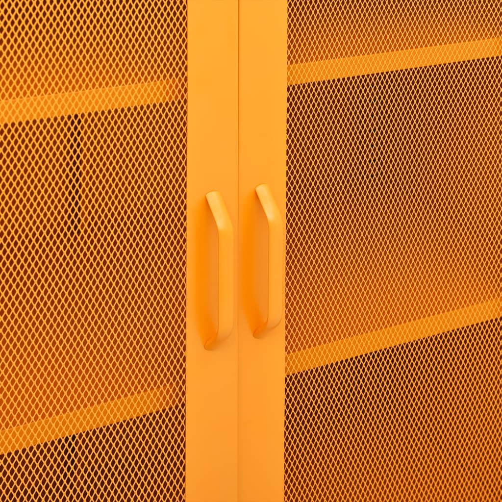 vidaXL Storage Cabinet Mustard Yellow 80x35x101.5 cm Steel