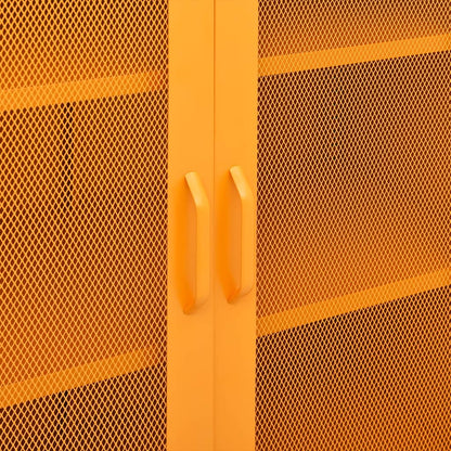 vidaXL Storage Cabinet Mustard Yellow 80x35x101.5 cm Steel