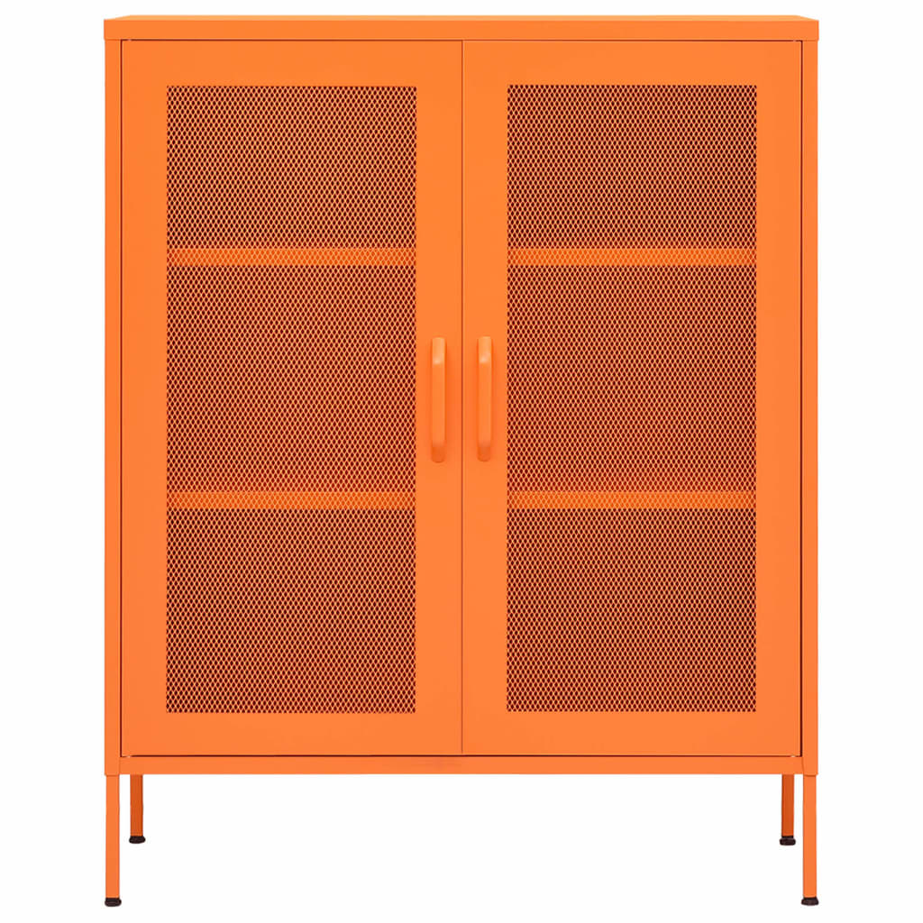 vidaXL Storage Cabinet Orange 80x35x101.5 cm Steel