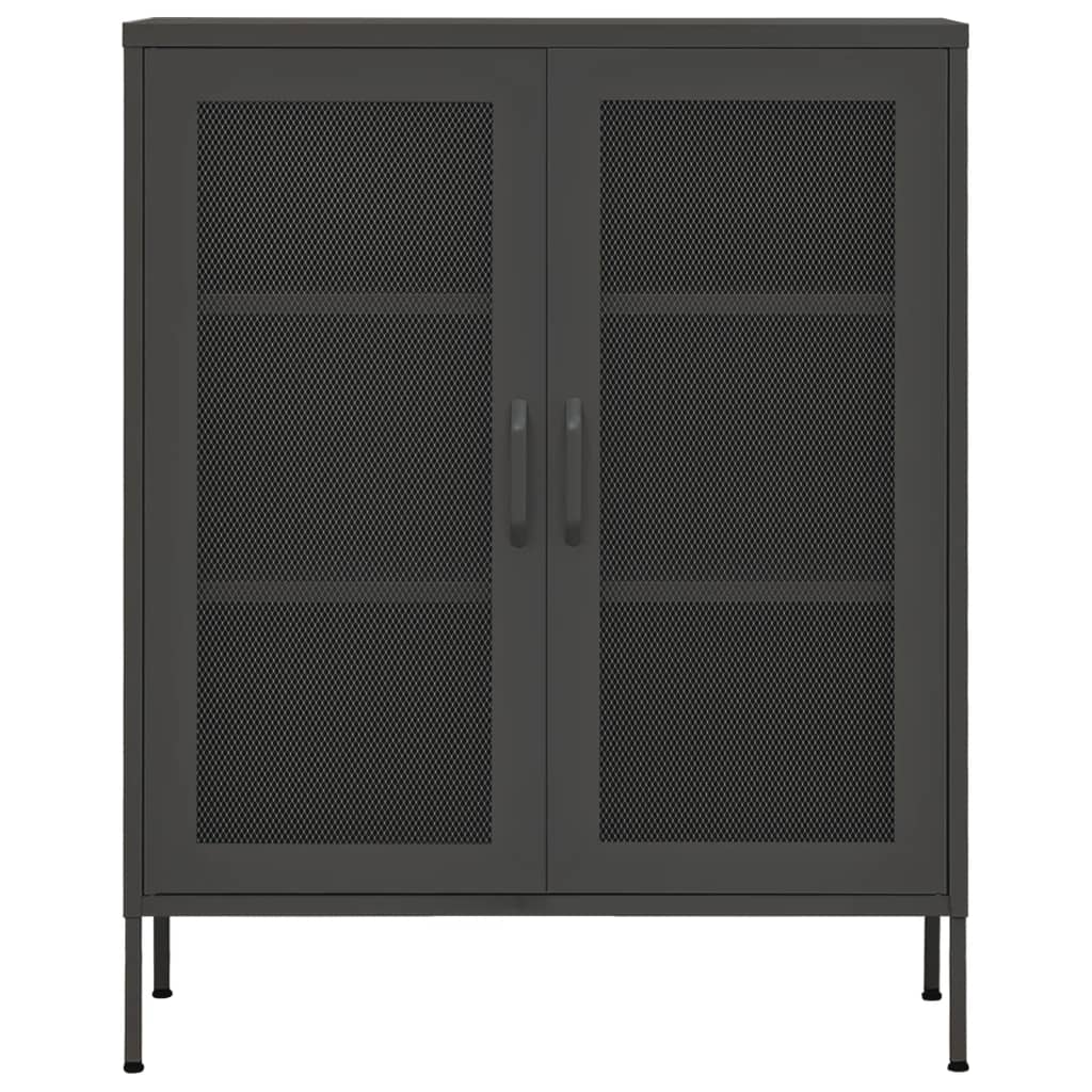 vidaXL Storage Cabinet Anthracite 80x35x101.5 cm Steel