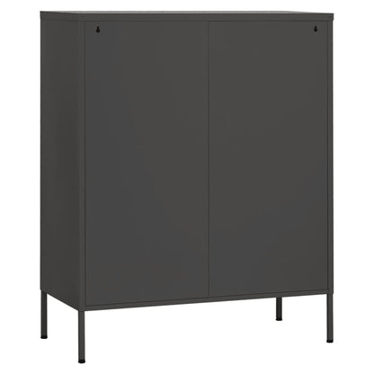 vidaXL Storage Cabinet Anthracite 80x35x101.5 cm Steel