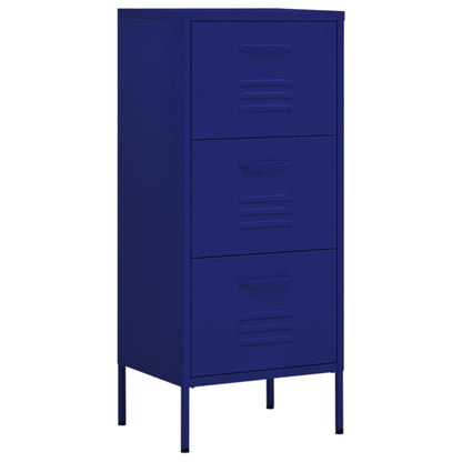 vidaXL Storage Cabinet Navy Blue 42.5x35x101.5 cm Steel