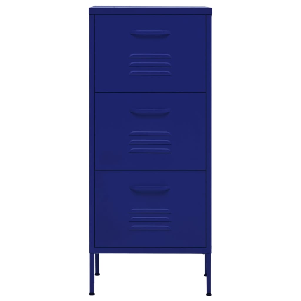 vidaXL Storage Cabinet Navy Blue 42.5x35x101.5 cm Steel