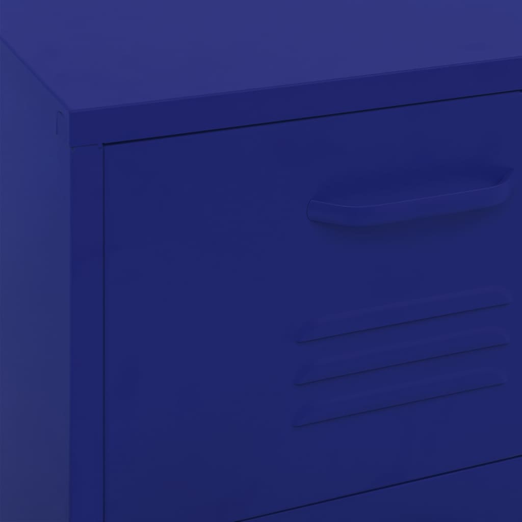 vidaXL Storage Cabinet Navy Blue 42.5x35x101.5 cm Steel