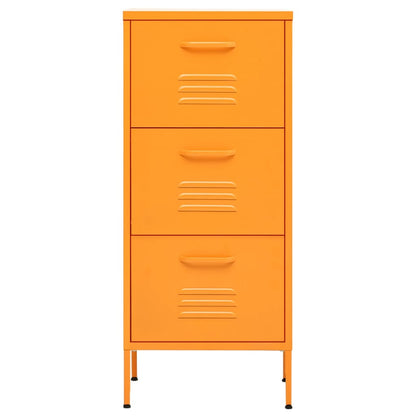 vidaXL Storage Cabinet Mustard Yellow 42.5x35x101.5 cm Steel