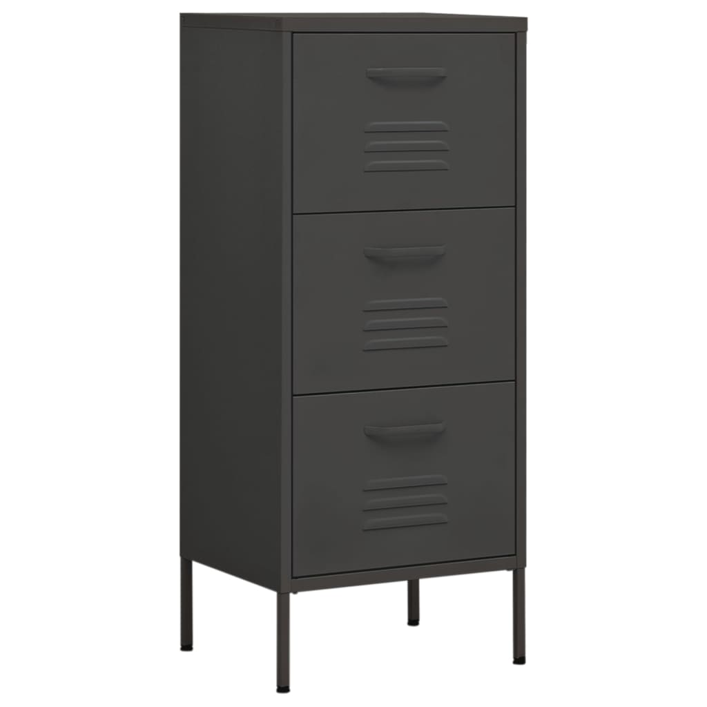 vidaXL Storage Cabinet | Anthracite | Steel | Medium | Ball-Bearing