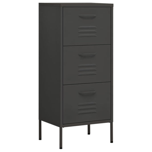 vidaXL Storage Cabinet | Anthracite | Steel | Medium | Ball-Bearing