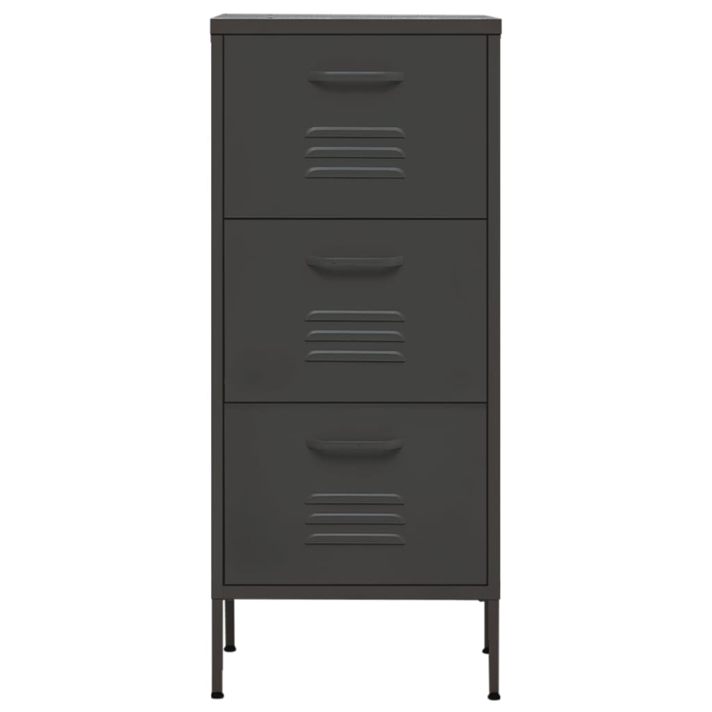 vidaXL Storage Cabinet | Anthracite | Steel | Medium | Ball-Bearing