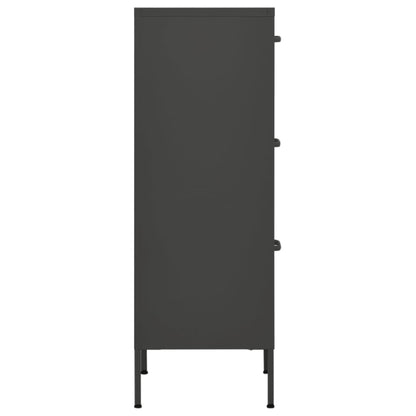 vidaXL Storage Cabinet | Anthracite | Steel | Medium | Ball-Bearing