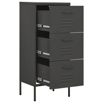 vidaXL Storage Cabinet | Anthracite | Steel | Medium | Ball-Bearing