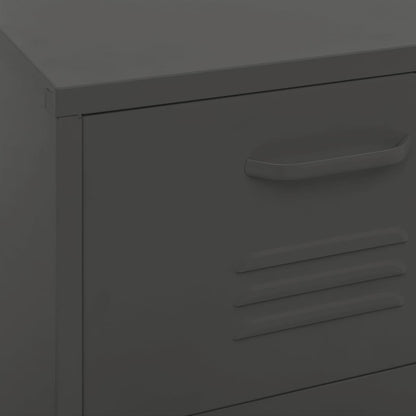 vidaXL Storage Cabinet | Anthracite | Steel | Medium | Ball-Bearing