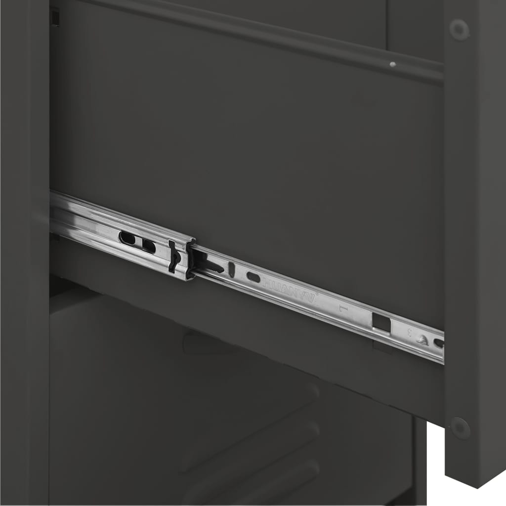 vidaXL Storage Cabinet | Anthracite | Steel | Medium | Ball-Bearing
