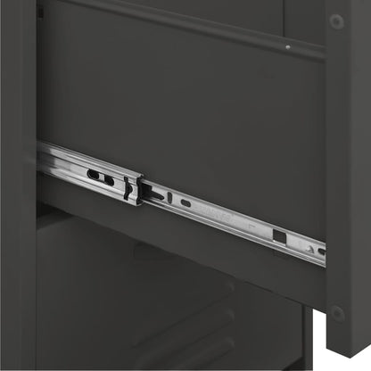 vidaXL Storage Cabinet | Anthracite | Steel | Medium | Ball-Bearing