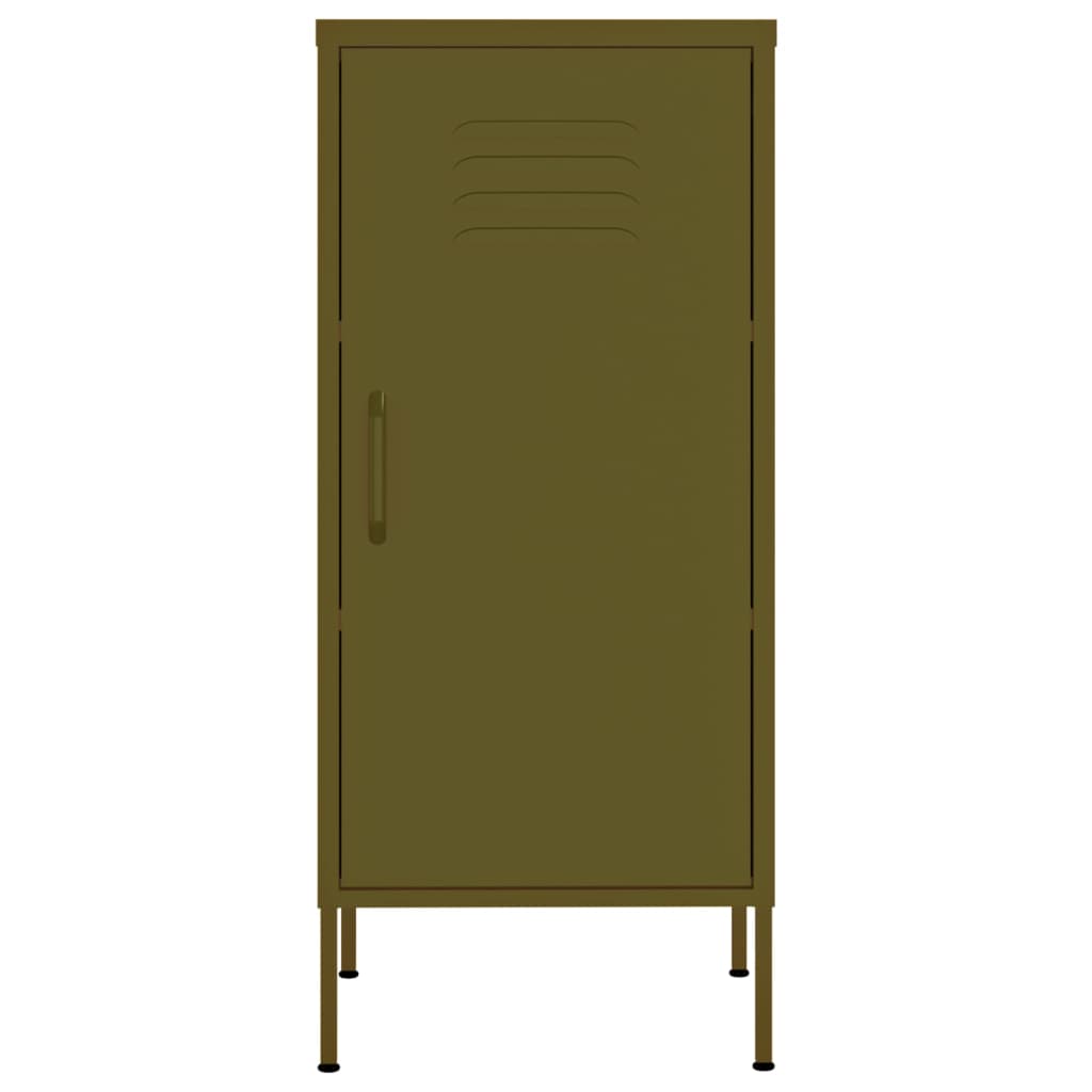 vidaXL Storage Cabinet Olive Green 42.5x35x101.5 cm Steel