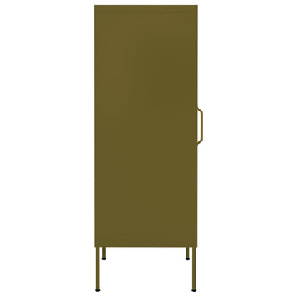 vidaXL Storage Cabinet Olive Green 42.5x35x101.5 cm Steel