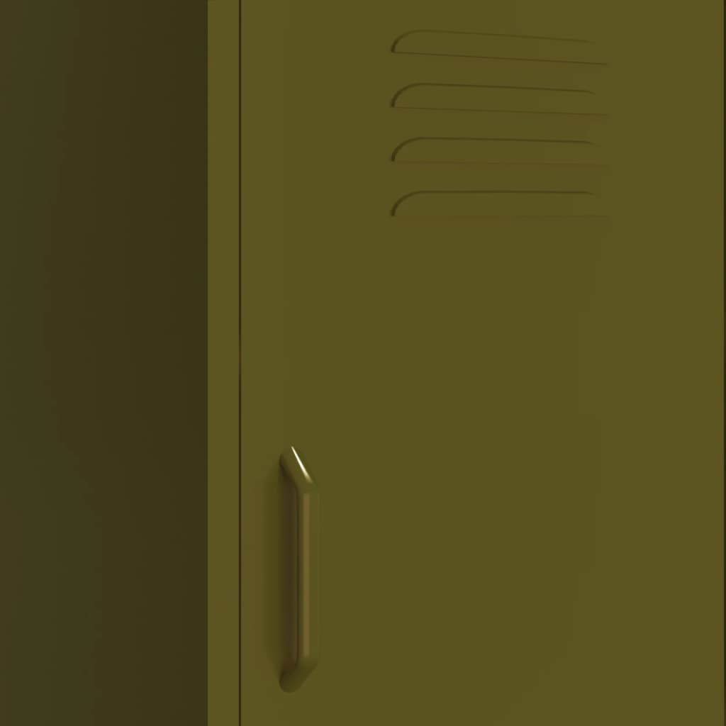 vidaXL Storage Cabinet Olive Green 42.5x35x101.5 cm Steel