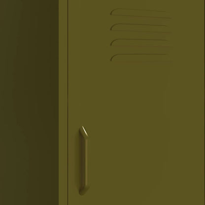 vidaXL Storage Cabinet Olive Green 42.5x35x101.5 cm Steel