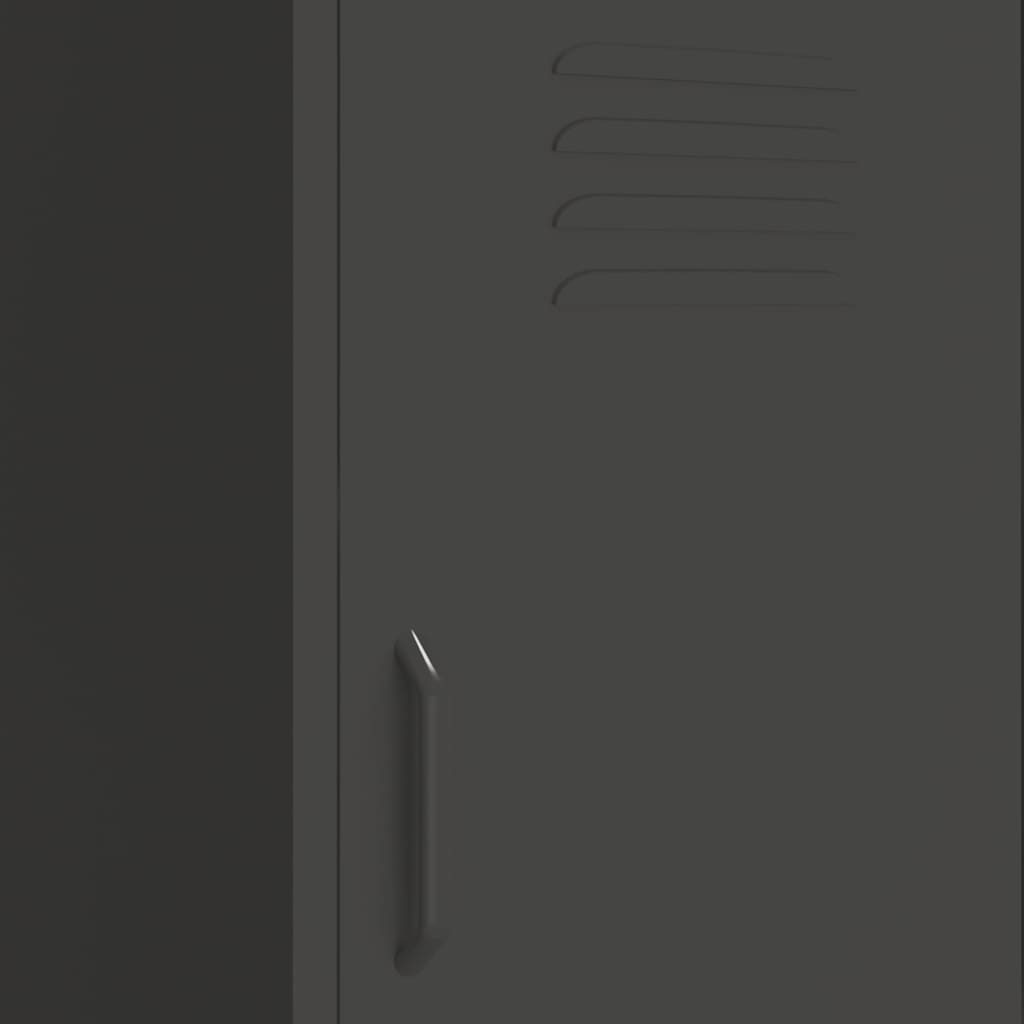 vidaXL Storage Cabinet Anthracite 42.5x35x101.5 cm Steel
