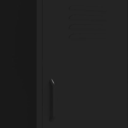 vidaXL Storage Cabinet Black 42.5x35x101.5 cm Steel