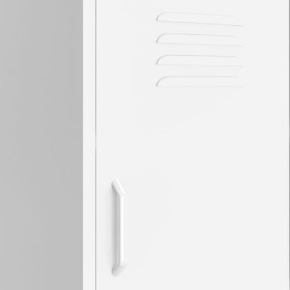 vidaXL Storage Cabinet White 42.5x35x101.5 cm Steel