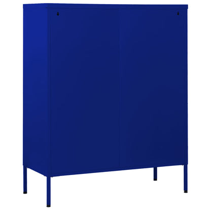 vidaXL Chest Of Drawer | Navy Blue | Steel | Medium | Levelers
