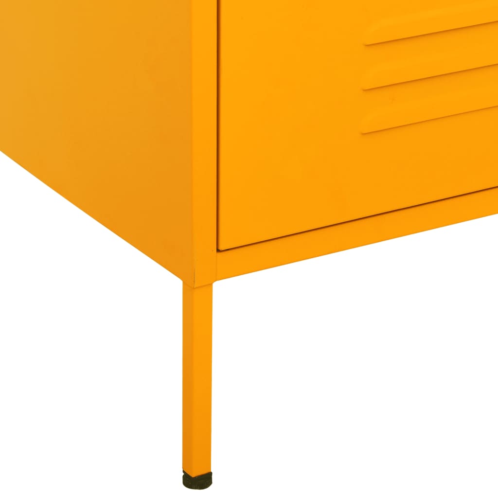 vidaXL Chest of Drawer | Mustard Yellow | Steel | Medium | Levelers