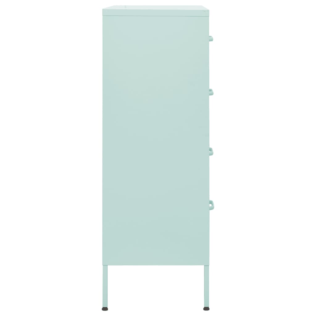 vidaXL Chest of Drawers Mint 80x35x101.5 cm Steel