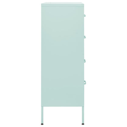 vidaXL Chest of Drawers Mint 80x35x101.5 cm Steel