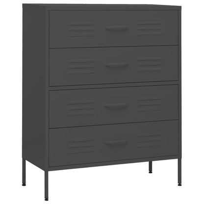 vidaXL Chest Of Drawers | Anthracite | Steel | 80x35x101.5 cm