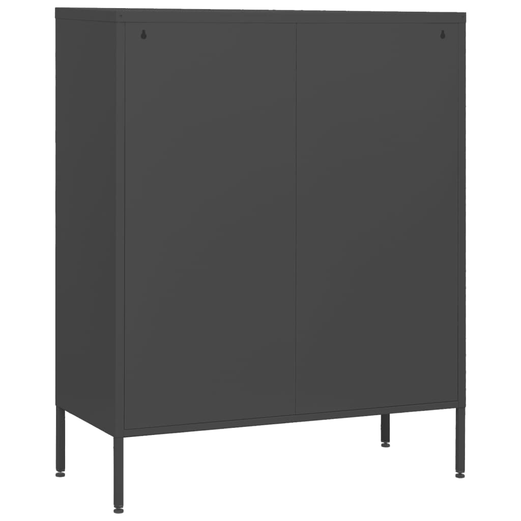 vidaXL Chest Of Drawers | Anthracite | Steel | 80x35x101.5 cm