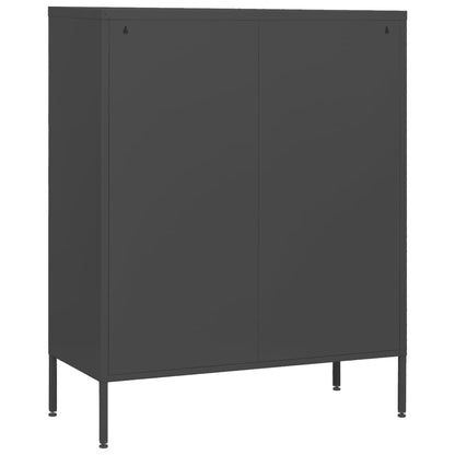 vidaXL Chest Of Drawers | Anthracite | Steel | 80x35x101.5 cm