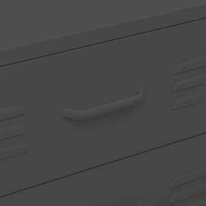 vidaXL Chest Of Drawers | Anthracite | Steel | 80x35x101.5 cm