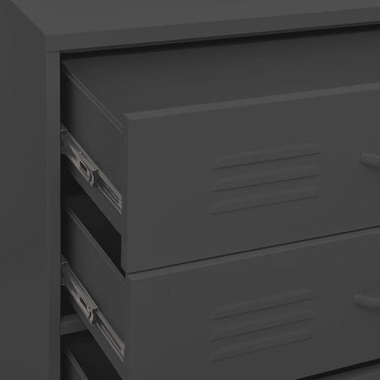 vidaXL Chest Of Drawers | Anthracite | Steel | 80x35x101.5 cm