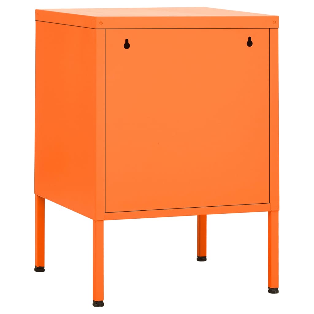 vidaXL Nightstand Orange 35x35x51 cm Steel