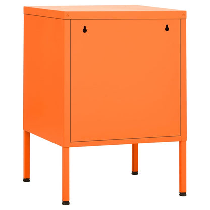 vidaXL Nightstand Orange 35x35x51 cm Steel