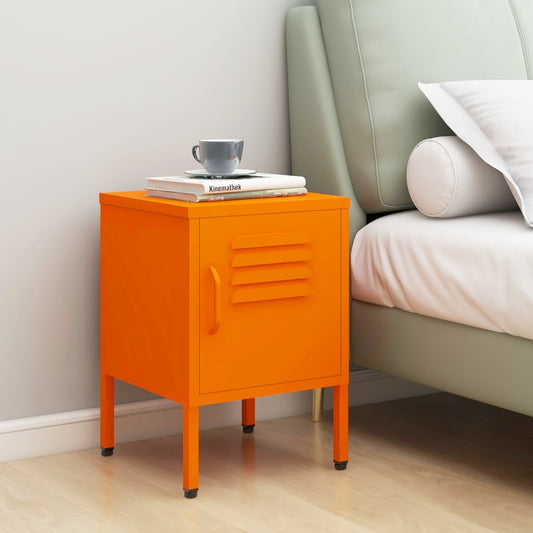 vidaXL Nightstand Orange 35x35x51 cm Steel