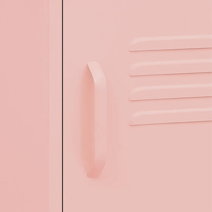 vidaXL Nightstand Pink 35x35x51 cm Steel