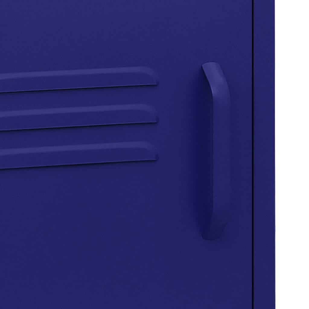 vidaXL Nightstand Navy Blue 35x35x51 cm Steel