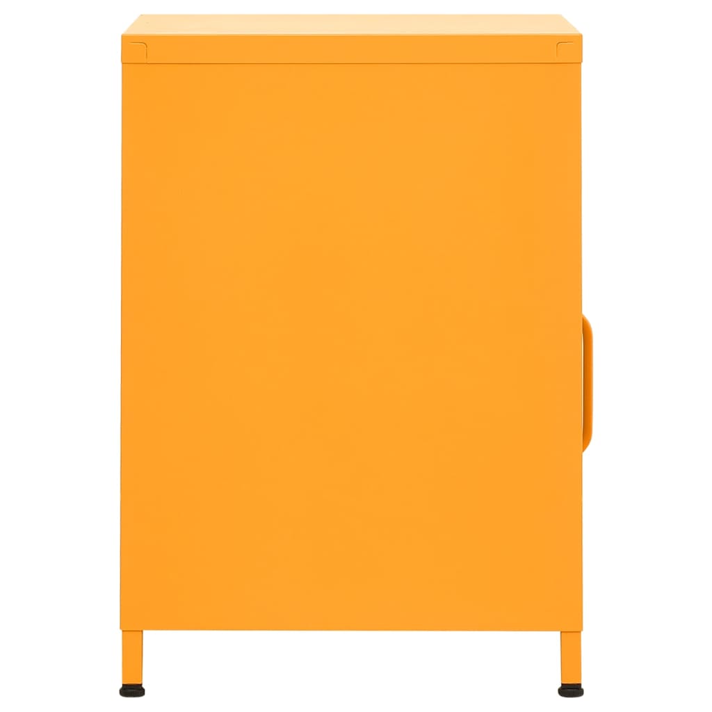 vidaXL Nightstand | Mustard Yellow | Steel | Standard Size | Levelers