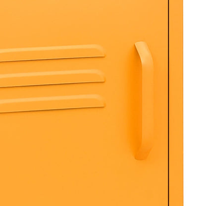 vidaXL Nightstand | Mustard Yellow | Steel | Standard Size | Levelers