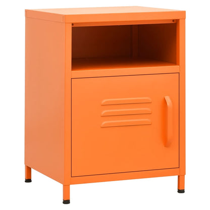 vidaXL Nightstand Orange 35x35x51 cm Steel