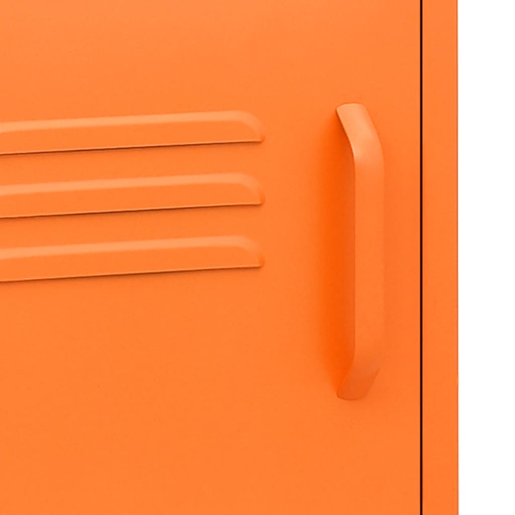 vidaXL Nightstand Orange 35x35x51 cm Steel